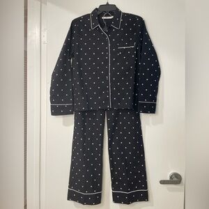 Rare Holiday 2019 Obey Black & White Star Pajama Set